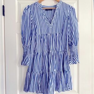 Tuckernuck Pomander Place 3/4 length stripe dress.